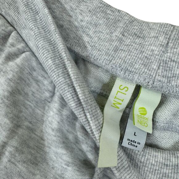 Adidas Neo Large Slim Jogger Sweatpants Pants Gray Athletic Logo Womens - Picture 4 of 15